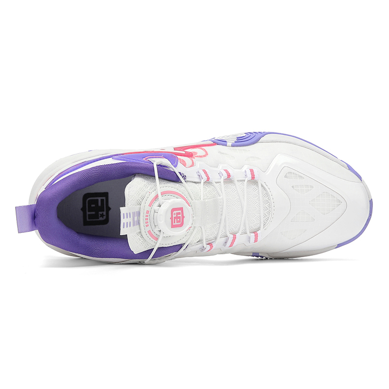 IVERSON Basketball Shoes Unisex Low Top White Mist Purple Pink