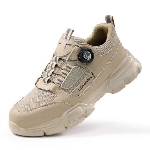 LANOUDUN Impact Resistant Lightweight Rebound Low top Outdoor Shoes Unisex Khaki