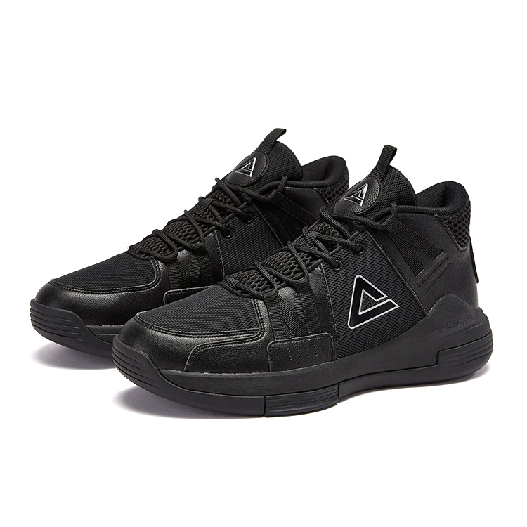 PEAK Training Mid top Basketball Shoes Men’s All Black