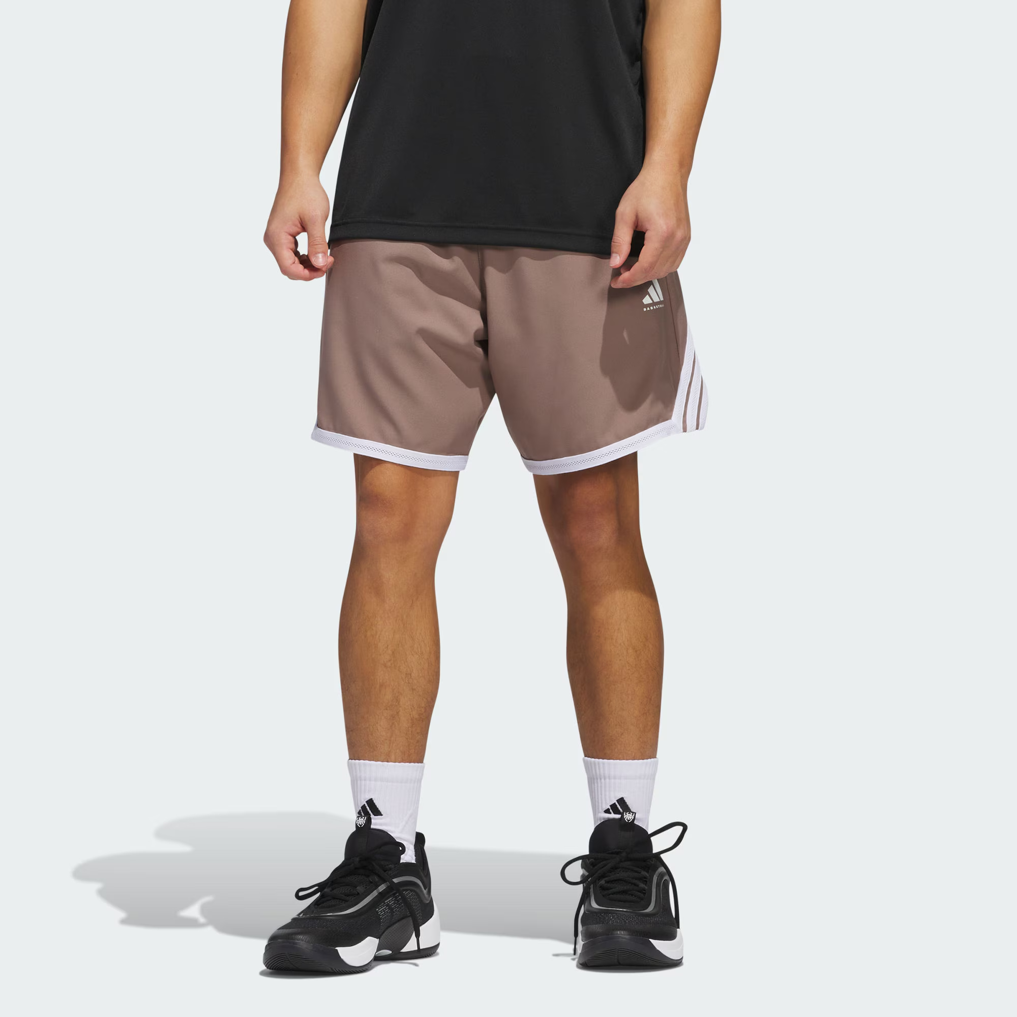 Adidas SS25 Basketball Shorts Men’s Shadow Trace Brown