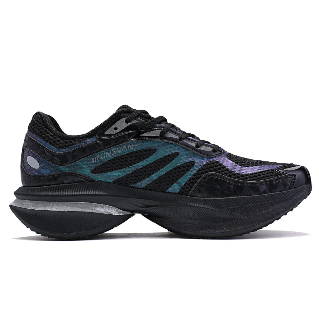IRUNSVAN Running Shoes Unisex Low Top Interstellar Black/Northern Lights