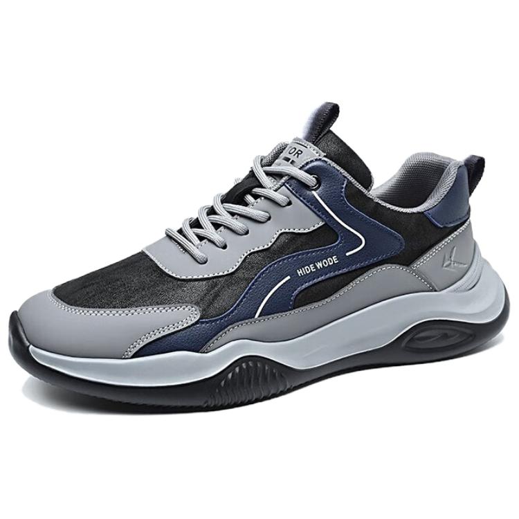 ZANSITE Synthetic, Microfiber Leather Low top Running Shoes Men’s Black Gray