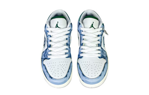 Jordan Air Jordan 1 Slip Resistant Abrasion Resistant Low top Vintage Basketball Shoes Unisex Blue Purple