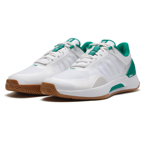 Wilson Cushioning Abrasion Resistant Coverage Support Low top Tennis Shoes Women’s White Green