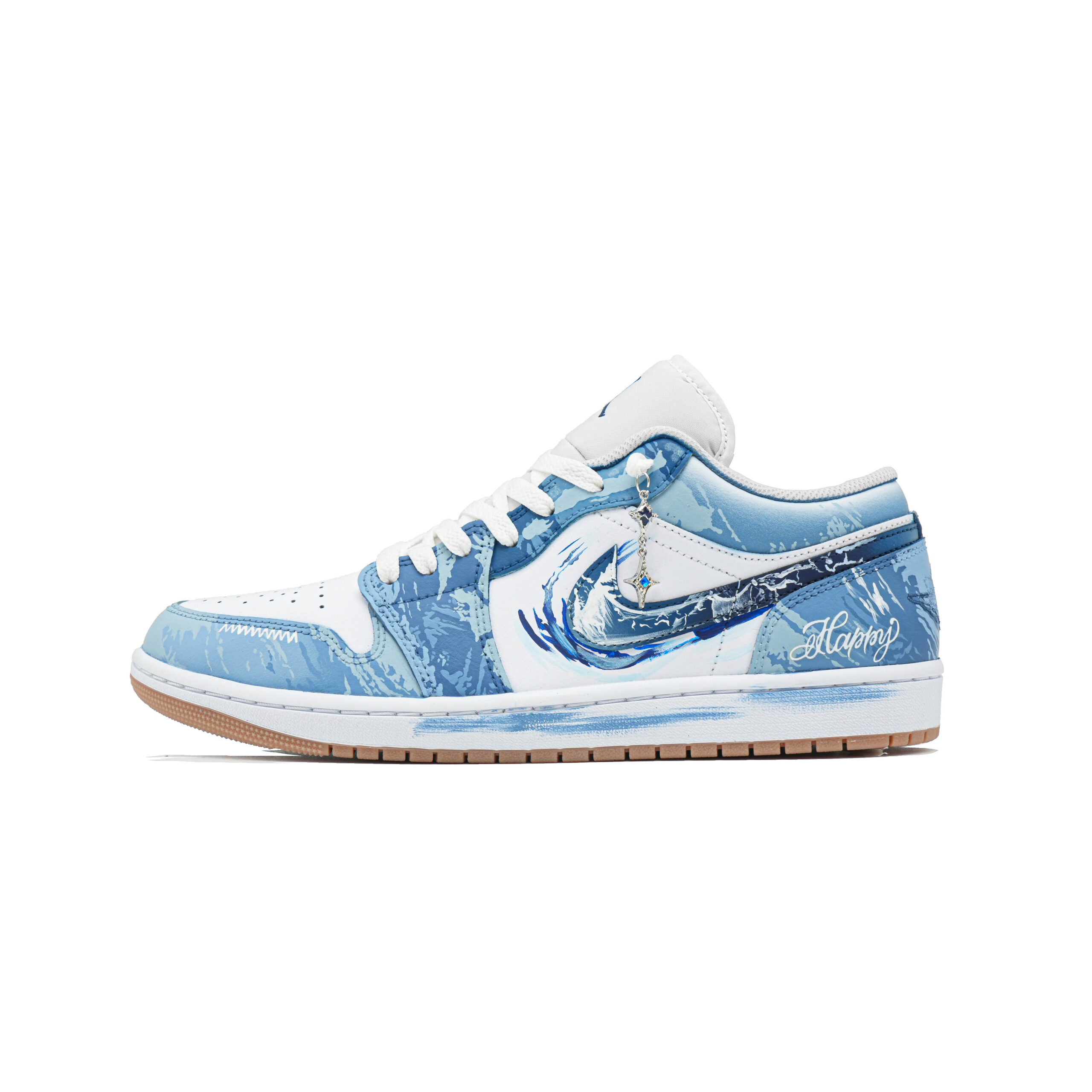 Jordan Air Jordan 1 Cool Play Koala, Mountains And Seas Abrasion Resistant Low top Vintage Basketball Shoes Men's