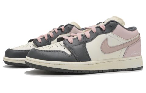 Jordan Air Jordan 1 Low top Vintage Basketball Shoes Women’s Smoke Gray Pink
