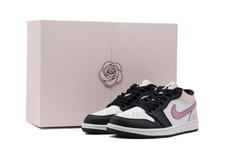 Jordan Air Jordan 1 Abrasion Resistant Low top Vintage Basketball Shoes Women’s Raspberry Pink