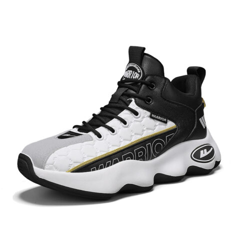 WARRIOR Basketball Shoes Men’s Low Top White Black/Beige Black/Black