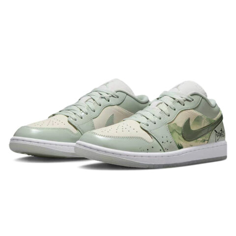 Jordan Air Jordan 1 Vintage Basketball Shoes Women’s Low Top Green/White