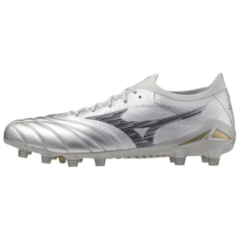 Mizuno Morelia Neo 4 FG Firm Ground TPU Slip Resistant Abrasion Resistant Soccer Shoes Unisex Silver