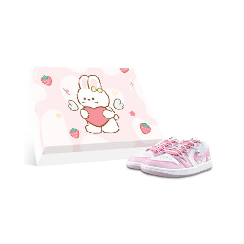 Jordan Air Jordan 1 Abrasion Resistant Low top Vintage Basketball Shoes Women’s Pink