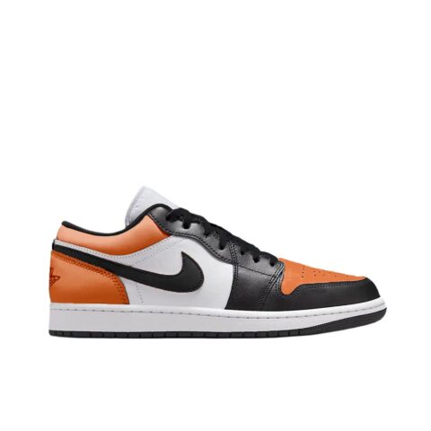 Jordan Air Jordan 1 Red Sunlight Cushioning, Wear Resistant Low top Vintage Basketball Shoes Men’s White Orange
