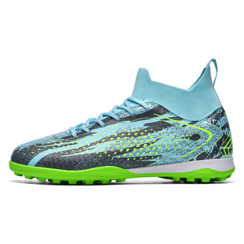 JINLAIKE Soccer Shoes Unisex Mid Top Aqua