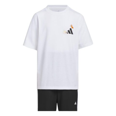Adidas Casual Sportswear White Black Children Aged 3 7 Years Old