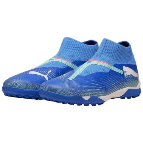 PUMA FUTURE 7 MATCH MG Multi Ground Artificial Turf Abrasion Resistant Breathable Soccer Shoes Men’s Blue White
