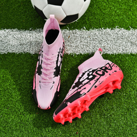 Sportful Soccer Shoes Men’s Low Top Pink Long Stud/Black Long Stud/Green Long Stud