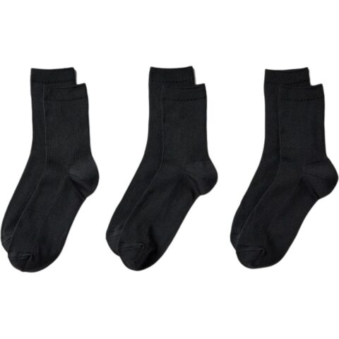 UNIQLO Crew Socks Women's 3 Pack Black