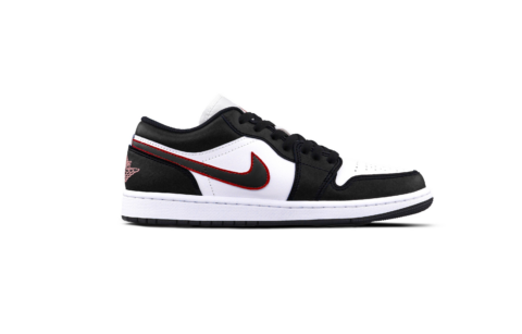 Jordan Air Jordan 1 Infrared Cushioning, Wear Resistant Low top Vintage Basketball Shoes Unisex Black White Red