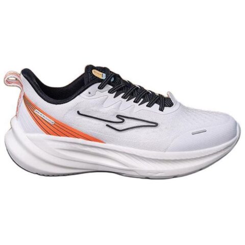 Erke Slip Resistant Abrasion Resistant Slip Resistant Abrasion Resistant Low top Running Shoes Men’s White Orange