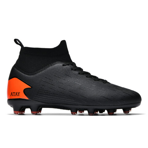 ATAY Slip Resistant Abrasion Resistant Slip Resistant Abrasion Resistant Soccer Shoes Unisex Black