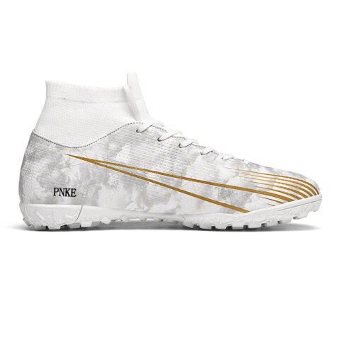 PNKE Slip Resistant And Abrasion Resistant Coverage Soccer Shoes Unisex White