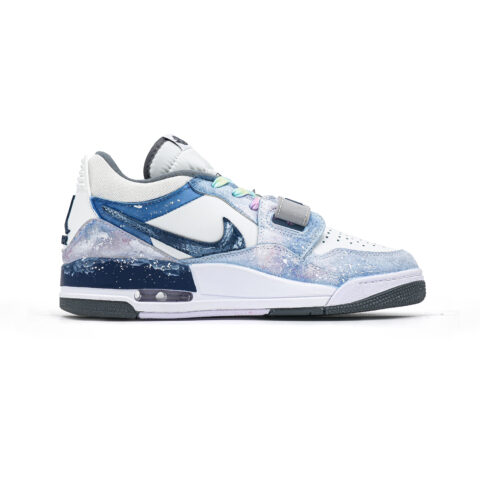 Jordan Legacy 312 Galaxy Suede Abrasion Resistant Low top Vintage Basketball Shoes Men’s White Blue