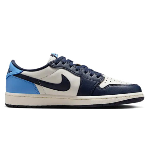Jordan Air Jordan 1 Slip Resistant Abrasion Resistant Low top Vintage Basketball Shoes Unisex Blue
