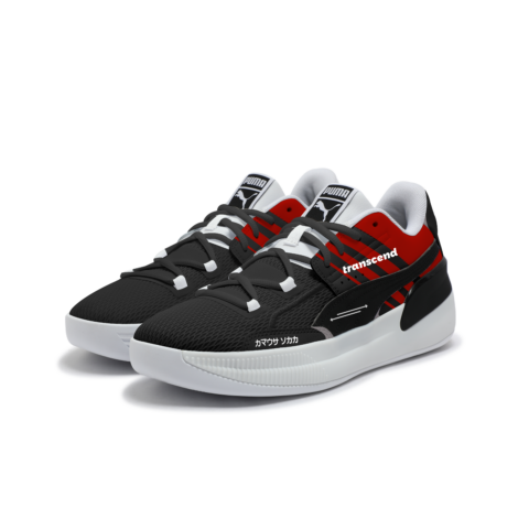 PUMA Clyde Hardwood Team Abrasion Resistant Low top Basketball Shoes Unisex Black