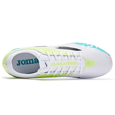 Joma Evolution Speed Type MG Multi Ground Synthetic Leather Soccer Shoes Men’s White