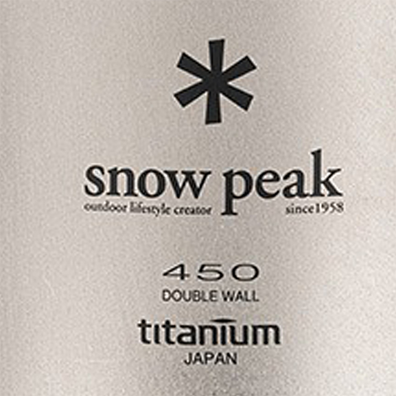 Snow Peak Outdoor Water Equipment 450ml Camping Double Layer Titanium Cup