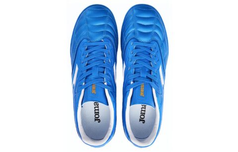 Joma Liga T1 Tf Turf Synthetic Leather Slip Resistant Coverage Soccer Shoes Men’s Blue White