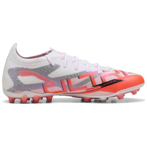 PUMA ULTRA 5 ULTIMATE MG Multi Ground Soccer Shoes Unisex White Orange