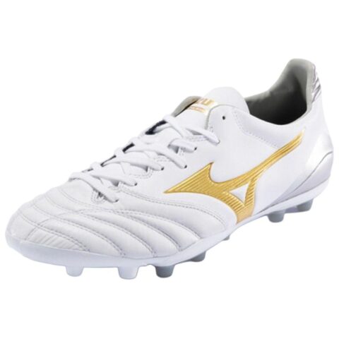 Mizuno Slip Resistant Abrasion Resistant Slip Resistant Abrasion Resistant Soccer Shoes Men’s White Yellow