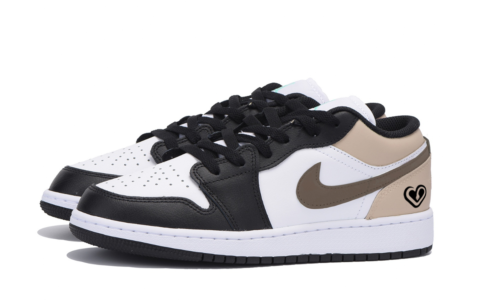Jordan Air Jordan 1 Vintage Basketball Shoes Men’s Low Top Black Brown