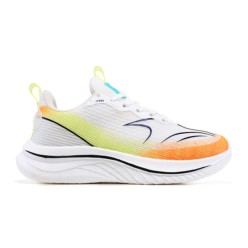 JINLAIKE Slip Resistant Abrasion Resistant Low top Running Shoes Unisex White Green