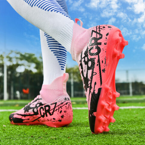 Sportful Soccer Shoes Men’s Low Top Pink Long Stud/Black Long Stud/Green Long Stud