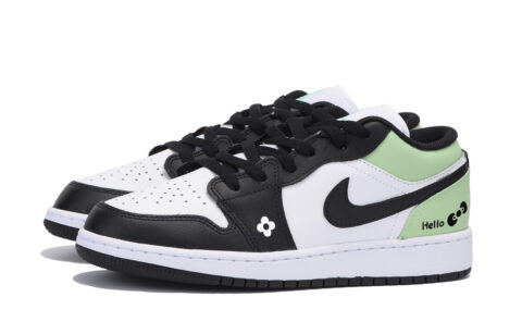 Jordan Air Jordan 1 Urban Chic Style Vintage Low top Vintage Basketball Shoes Men’s White Green