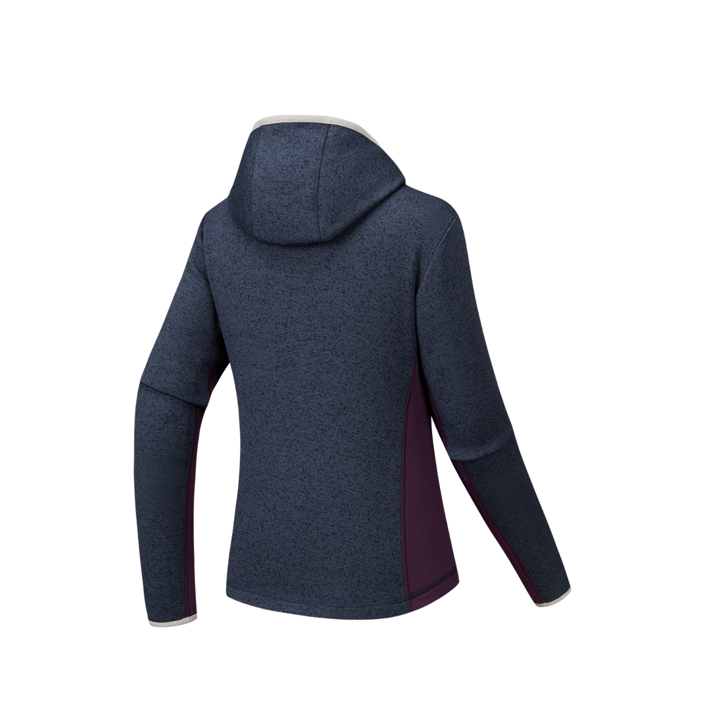 Anta Outdoor Collection Liner Coat, Thick Needle Fleece Garment Women’s Maya Blue Flower Gray