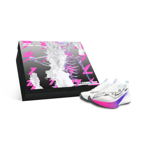 Li Ning Red Hare 8PRO Cushioning Breathable Rebound Low top Marathon Running Shoes Unisex White Black Purple