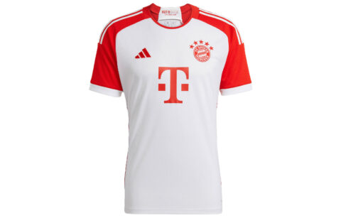 Adidas Bayern Munich Black Soccer Jersey Men's Red White Colorway
