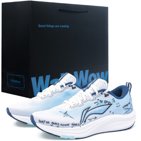 Li Ning Red Hare 8 Low top Marathon Training Physical Fitness Test & Exam Running Shoes Men’s Blue White