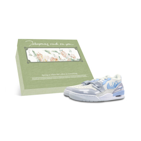 Jordan Legacy 312 Low top Vintage Basketball Shoes Unisex White Blue Gray