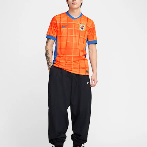 Nike Dri Fit Soccer Jersey Men’s Eye Catching Orange/Royal Blue/Royal Blue