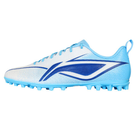 Li Ning MG Multi Ground Slip Resistant Abrasion Resistant Soccer Shoes Men’s Fluorescent Sky Blue