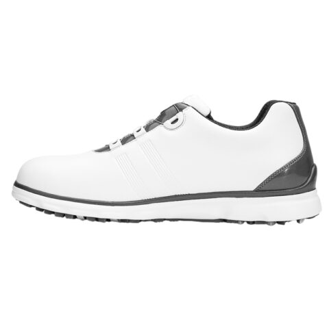 PGM Slip Resistant, Abrasion Resistant, Breathable Low top Golf Shoes Men’s White Gray