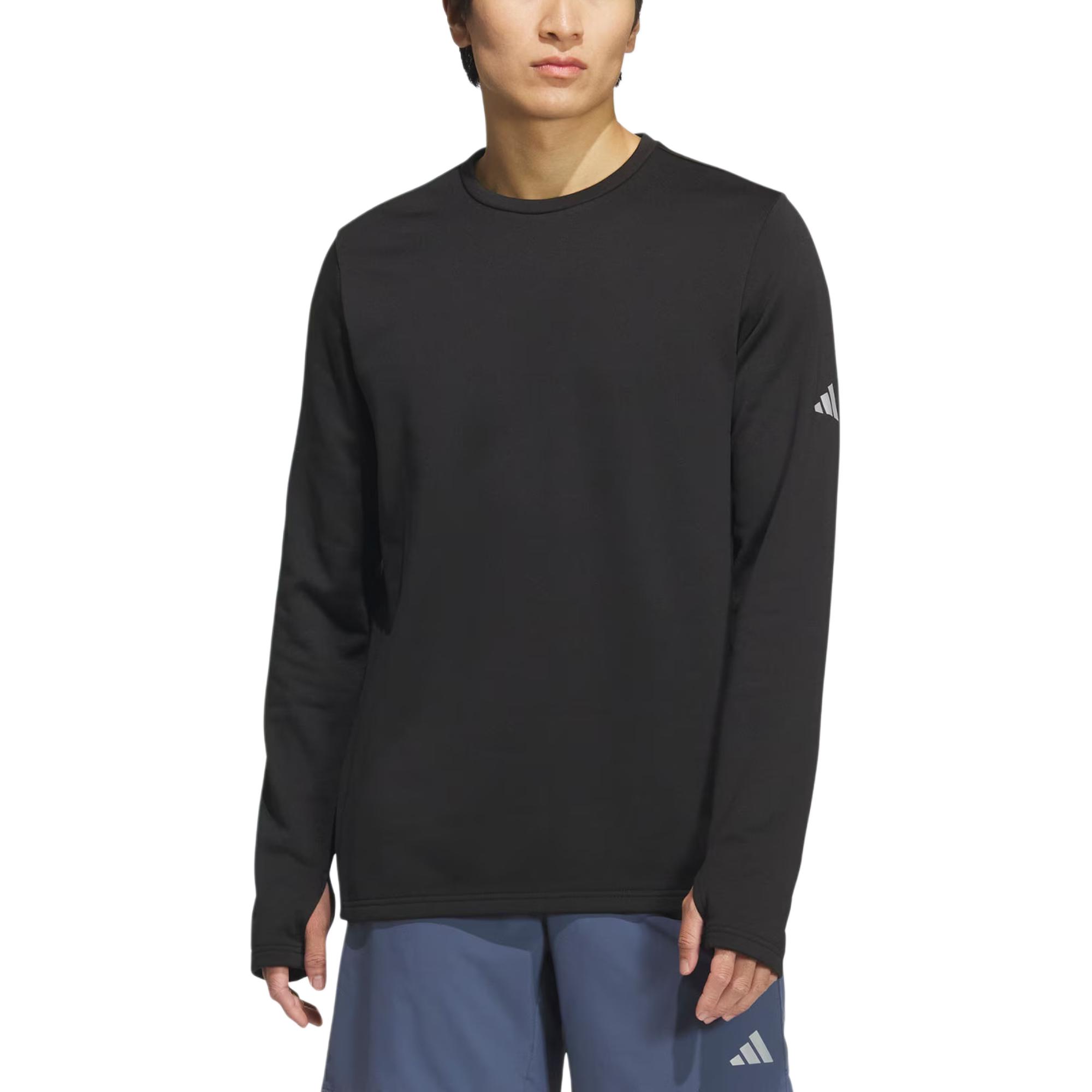 Adidas Running T Shirts Unisex Black/Dark Silver Gray Moderate