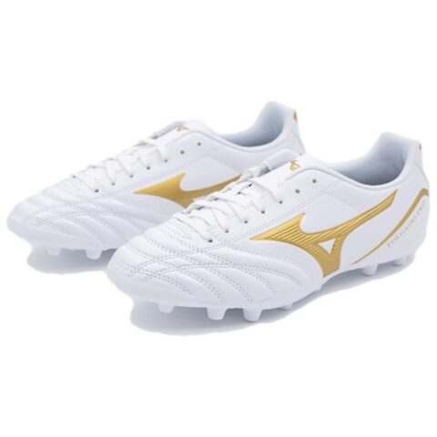 Mizuno Pro AG Artificial Ground Abrasion Resistant Breathable Soccer Shoes Men’s White Gold