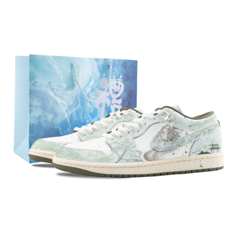Jordan Air Jordan 1 Vintage Basketball Shoes Unisex Low Top Cyan