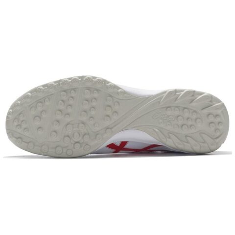 ASICS TF Turf Artificial Turf Abrasion Resistant Soccer Shoes Men’s White Red