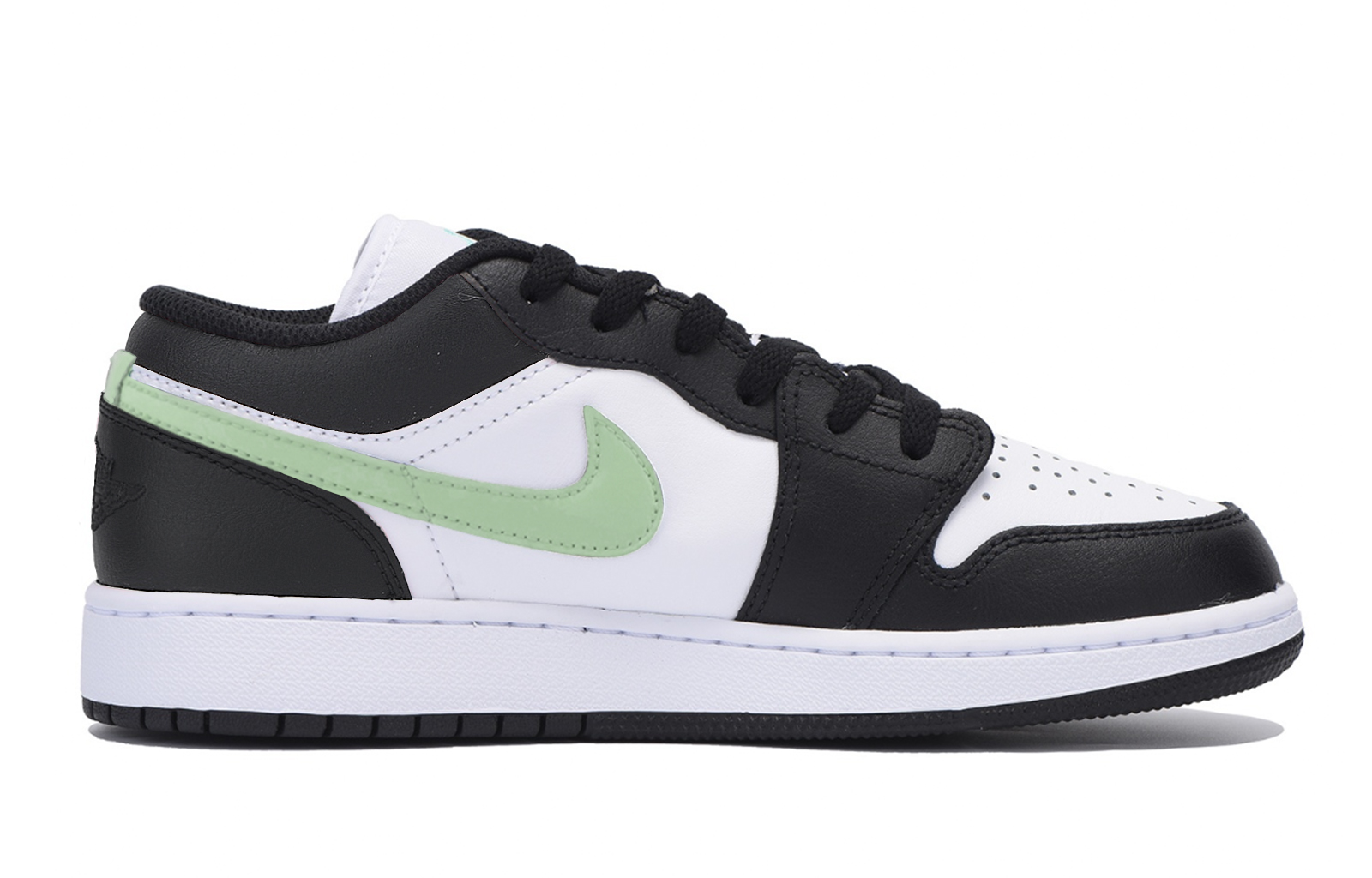 Jordan Air Jordan 1 Slip Resistant Abrasion Resistant Low top Vintage Basketball Shoes Men’s Black Green